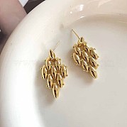 Серьги-гвоздики в форме листьев из латуни SK4264-1