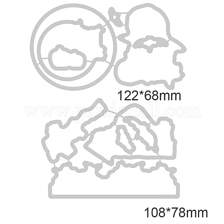 Углеродистая сталь разрезает трафареты DIY-WH0170-366-1