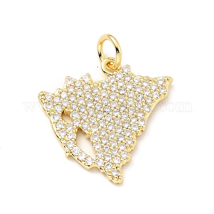 Латунные микро проложить кубического циркония подвески KK-G416-03G-01-1