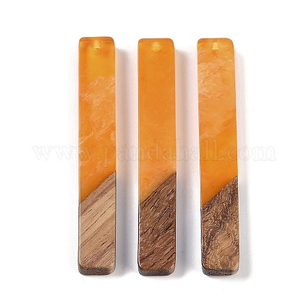 Большие подвески из смолы и дерева WOOD-F015-02D-1