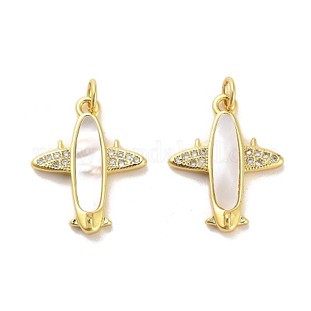 Латунные микропаве прозрачные подвески с фианитом KK-K365-18G-1