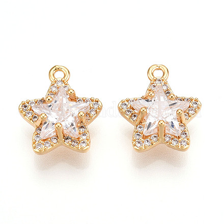 Латунные микро проложить кубического циркония подвески KK-N261-117A-G-1