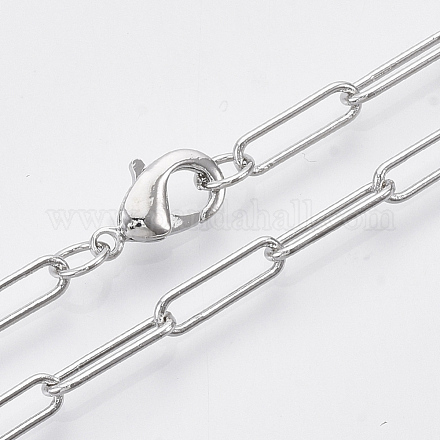 Колье из латуни круглой овальной формы MAK-S072-04B-P-1