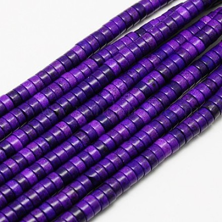 Синтетических нитей бирюзовые бусы TURQ-G110-6x3mm-03-1