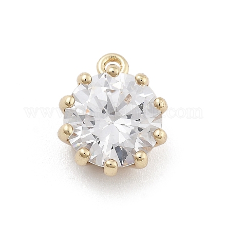 Латунные микро проложить кубического циркония подвески KK-M306-08G-1