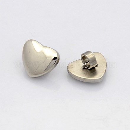 Шармы-слайдеры в форме сердца из нержавеющей стали 304 STAS-N021-03-12x14mm-1