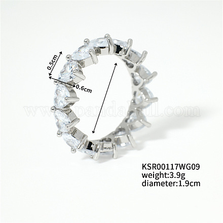 Латунное кольцо с цирконием Micro Pave для женщин ZF3345-7-1