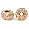 Rack Plating Brass Beads, Long-Lasting Plated, Pumpkin, Real 14K Gold Plated, 4x3mm, Hole: 1mm