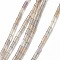 Natural Fluorite Beads Strands, Column, 4.3~5.6x2.3~2.5mm, Hole: 0.9mm, about 82~86pcs/strand, 14.96~17.71 inch(38~45cm)
