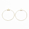 Brass Pendants, Cadmium Free & Nickel Free & Lead Free, Ring, Real 18K Gold Plated, 44.5x40~41x1.5mm, Hole: 0.9mm