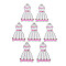 Alloy Enamel Pendants, Cadmium Free & Lead Free, Dress, Hot Pink, 27x18x1.5mm, Hole: 2mm