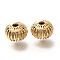 Brass Beads, Cadmium Free & Nickel Free & Lead Free, Flat Round, Real 18K Gold Plated, 8.5x6mm, Hole: 2mm