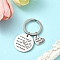 Alloy & 201 Stainless Steel Keychain, with Alloy Findings, Heart, 6.2cm, Pendant: 17~30mm
