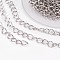 Tarnish Resistant Handmade 304 Stainless Steel Twisted Chain/Curb Chain, Soldered, with Spool, Stainless Steel Color, 5x4x0.5mm, about 32.8 Feet(10m)/roll
