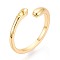 Brass Cup Peg Ring Settings, Adjustable Ring Settings for Half Drilled Beads, Cadmium Free & Nickel Free & Lead Free, Real 18K Gold Plated, 7.5~8.5mm, Inner Diameter: 18mm, Pin: 0.8mm