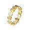 Stainless Steel Finger Rings, Copper Coins, Real 18K Gold Plated, US Size 8(18.1mm)