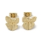 Brass Stud Earring Findings, with 925 Sterling Silver Pin, Cadmium Free & Nickel Free & Lead Free, Bowknot, Real 18K Gold Plated, 11x11mm, Pin: 11.5x0.7mm & 3.5x0.7mm