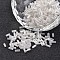 Transparent Colours Pearl Luster Plated Round Hole Glass Bugle Beads, WhiteSmoke, 2~5x1.8~2mm, Hole: 0.8mm, about 12000pcs/450g