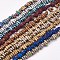 Electroplate Non-magnetic Synthetic Hematite Beads Strands, Frosted, Nuggets, Mixed Color, 4~6x4~6x3mm, Hole: 0.8mm, about 135pcs/strand, 16.34 inch(41.5cm)