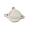 Non-Tarnish 304 Stainless Steel Pendants, Laser Cut, Stainless Steel Color, Planet, 12.5x16x1mm, Hole: 1mm