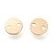 304 Stainless Steel Links Connectors, Flat Round, Golden, 6x0.3mm, Hole: 1mm