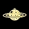 201 Stainless Steel Pendants, Laser Cut, Planet, Golden, 21.5x39x1mm, Hole: 1.6mm