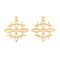 304 Stainless Steel Pendants, Witch Knot with Moon Charm, Ion Plating(IP), Real 18K Gold Plated, 32.5x29x1.5mm, Hole: 2mm