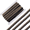 10 Yards Polyester Ribbon, with Imitation Leather, Clothes Accessories Decoration, Flat, Black, 3/4 inch(20mm)