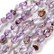 Natural Purple Lodolite Quartz Beads Strands, Nuggets, Tumbled Stone, 4.5~11.5x3~7x3.5~6mm, Hole: 1~1.2mm, about 48~68pcs/strand, 15.35~15.94''(39~40.5cm)