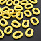Opaque Acrylic Linking Rings, Quick Link Connectors, For Jewelry Chains Making, Frosted, Oval, Yellow, 19.5x15x5mm, Inner Diameter: 6x11
mm