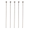 Tarnish Resistant 304 Stainless Steel Ball Head Pins, Stainless Steel Color, 35x0.7mm, 21 Gauge, Head: 2mm