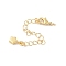 Brass Chain Extender, with Lobster Claw Clasp and Charms, Rack Plating, Cadmium Free & Lead Free, Long-Lasting Plated, Real 18K Gold Plated, Star, 72mm, charm: 8.5x5.5x2mm