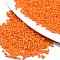 11/0 Grade A Glass Seed Beads, Cylinder, Uniform Seed Bead Size, Baking Paint, Dark Orange, 1.5x1mm, Hole: 0.5mm, about 2000pcs/10g