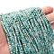 Natural Amazonite Beads Strands, Round, 3~3.5mm, Hole: 0.6~0.7mm, about 125~148pcs/strand, 15.35''(39cm)