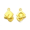 Rack Plating Alloy Pendant Cabochon Settings, Rhombus, Matte Gold Color, Tray: 5mm, 19.5x13.5x4mm, Hole: 1.8mm