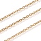 PVD Vacuum Plating 304 Stainless Steel Cable Chains, Soldered, with Spool, Oval,, Golden, about 82.02 Feet(25m)/roll, 2.5x2x0.5mm
