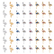 SUPERFINDINGS 48Pcs 8 Style Alloy Rhinestone Pendants Platinum and Golden Flamingo Charms Crane Charms for DIY Craft Bracelet Necklace Earring Jewelry Making