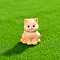 Resin Cat Shape Miniature Ornaments, for Garden Dollhouse Accessories, Navajo White, 29x24mm