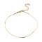 304 Stainless Steel Serpentine Chain Anklets, with Lobster Claw Clasps, Golden,  9-3/8 inch(23.8cm)