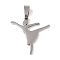 Non-Tarnish 201 Stainless Steel Pendants, Stainless Steel Color, Sport Theme, Dance, 27.5x26x1.5mm, Hole: 4x7mm