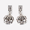 Tibetan Style Alloy European Dangle Charms, Large Hole Pendants, Flower, Antique Silver, 26mm, Pendant: 17x14x4mm, Hole: 5mm