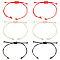 30Pcs 3 Colors Braided Waxed Polyester Cord, with 304 Stainless Steel Jump Rings, for Adjustable Link Bracelet Making, Mixed Color, 12-3/8 inch(31.4cm), Hole: 3.6mm, 10pcs/color