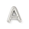 Rack Plating Brass Pendants, Long-Lasting Plated, Lead Free & Cadmium Free, Platinum, Letter A, 18x15x4mm, Hole: 1.8mm