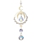 Moon Brass & 304 Stainless Steel Hanging Suncatchers, with Glass Pendants, Golden, 275mm, Hole: 8mm
