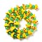 Handmade Lampwork Bumpy Beads Strands, Mushroom, Yellow, 16~17x14.5~16.5x14~16mm, Hole: 1.2~1.8mm, about 30pcs/strand, 17.13~19.76''(43.5~50.2cm)