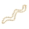 Brass Bar Link Chain Necklaces, with 304 Stainless Steel Toggle Clasps, Golden, 16 inch(40.5cm)