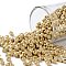 TOHO Round Seed Beads, Japanese Seed Beads, (PF557F) PermaFinish Gold Metallic Matte, 8/0, 3mm, Hole: 1mm, about 222pcs/10g