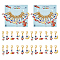 Alloy Enamel Spaceman Pendant Locking Stitch Markers, Zinc Alloy Lobster Claw Clasps Stitch Marker, Mixed Color, 3.5~4cm, 6 style, 2pcs/style, 12pcs/set