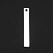 Non-Tarnish 201 Stainless Steel Pendants, Laser Cut, Bar/Rectangle, Stainless Steel Color, 30x4x1mm, Hole: 1.6mm