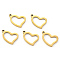 PVD Vacuum Plating 304 Stainless Steel Charms, Laser Cut, Heart, Real 18K Gold Plated, 13x12x1mm, Hole: 1mm